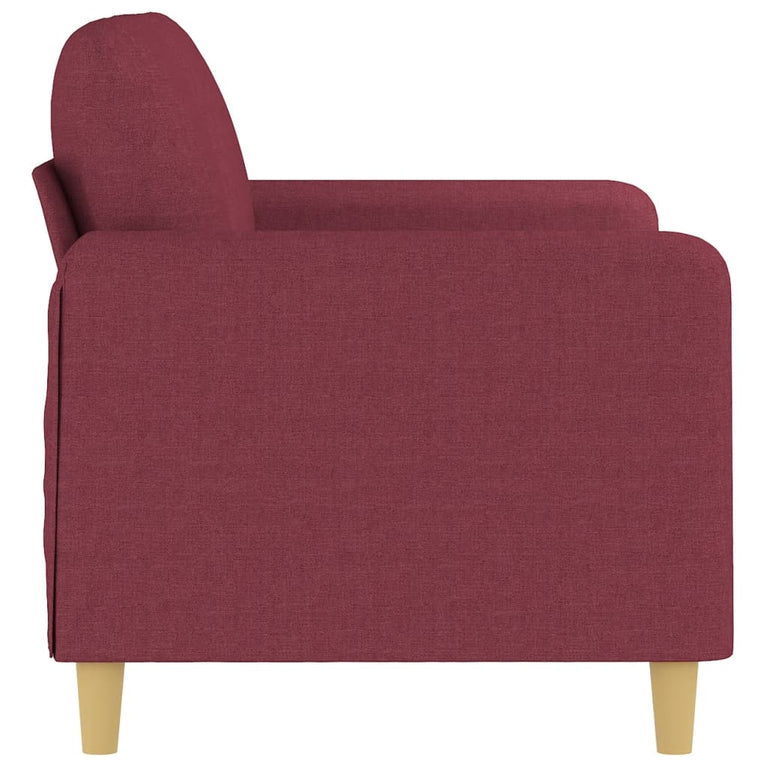 Tweezitsbank 120 cm stof wijnrood