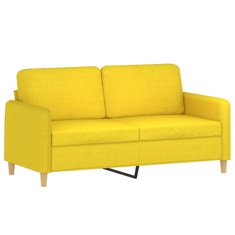 Tweezitsbank 140 cm stof lichtgeel