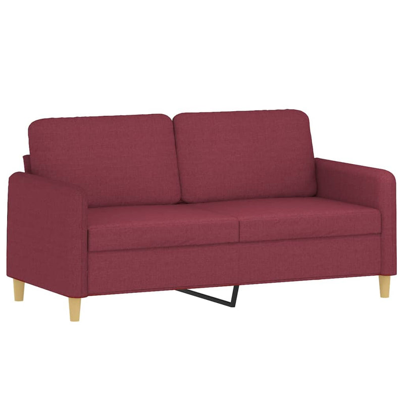 Tweezitsbank 140 cm stof wijnrood