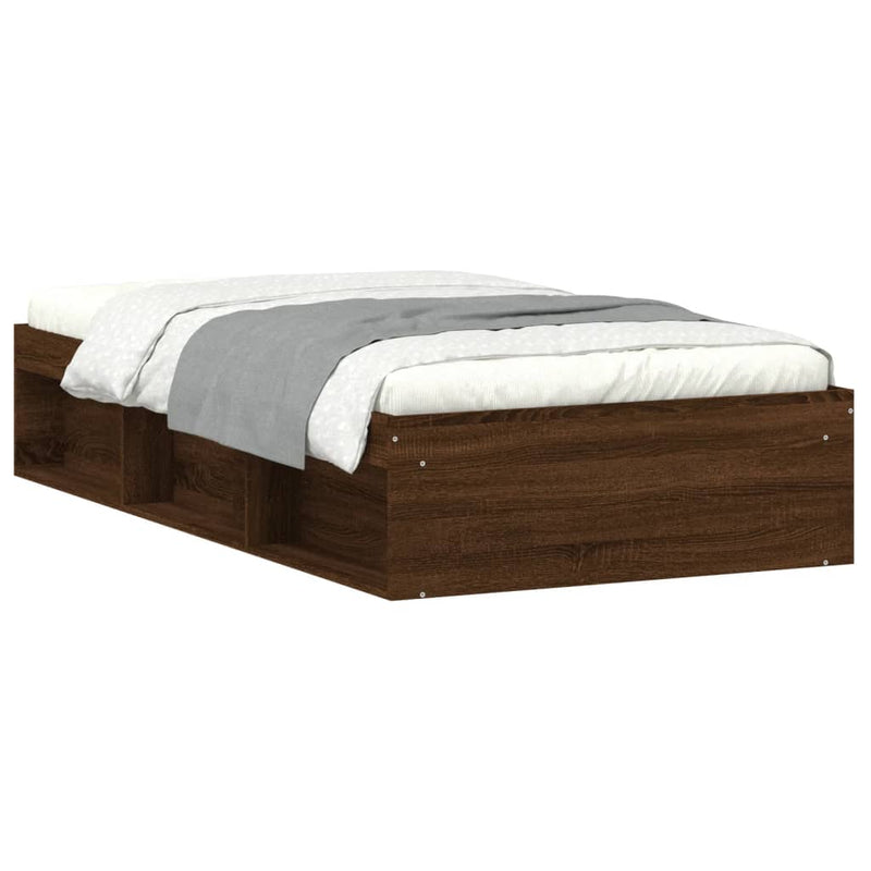 Bedframe bruineikenkleurig 90x190 cm