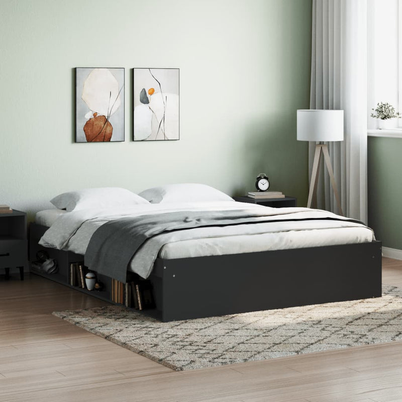 Bedframe zwart 150x200 cm King Size