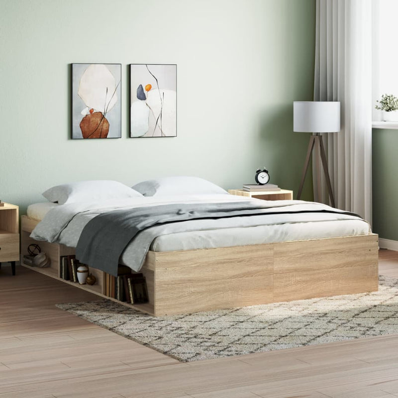 Bedframe sonoma eikenkleurig 150x200 cm King Size