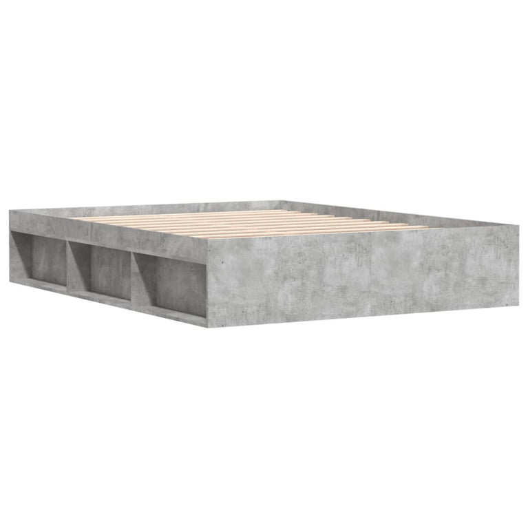 Bedframe betongrijs 150x200 cm King Size
