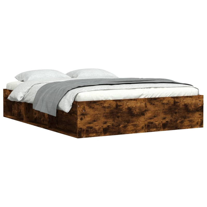 Bedframe gerookt eikenkleurig 150x200 cm King Size