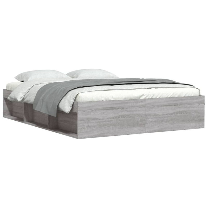 Bedframe grijs sonoma eikenkleurig 150x200 cm King Size