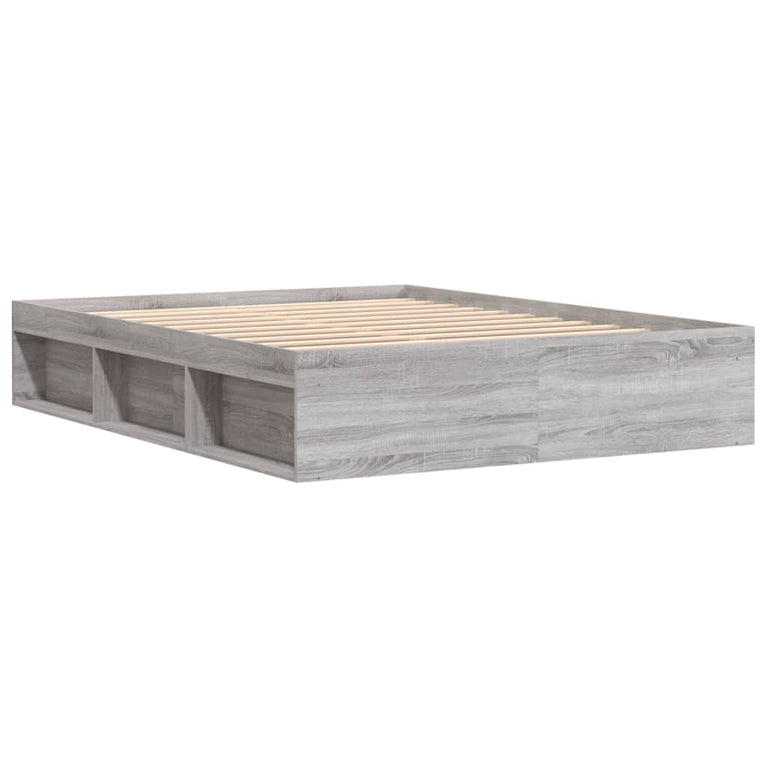 Bedframe grijs sonoma eikenkleurig 150x200 cm King Size