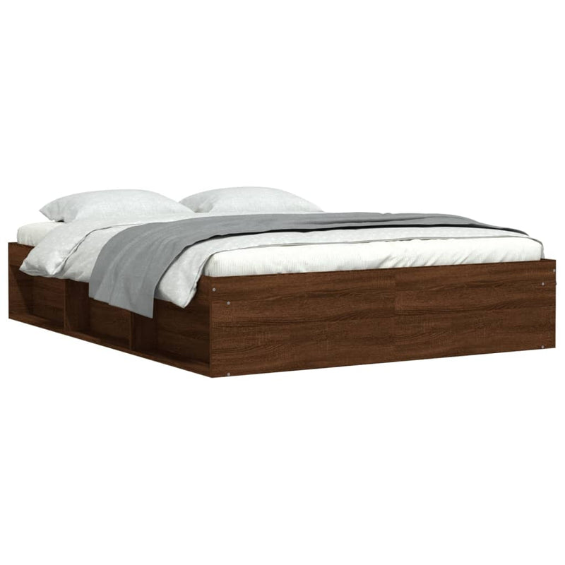 Bedframe bruineikenkleurig 150x200 cm King Size
