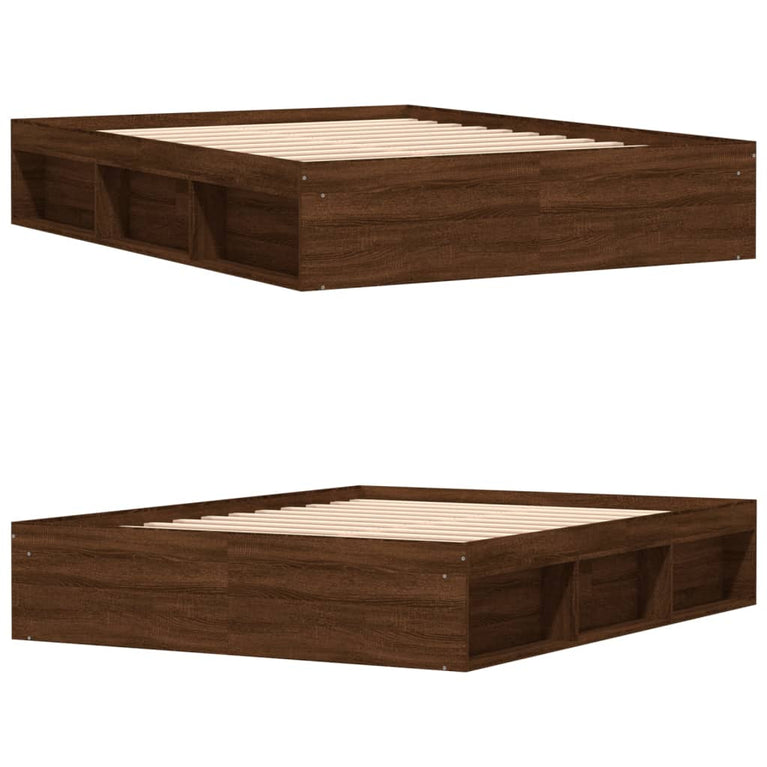 Bedframe bruineikenkleurig 150x200 cm King Size
