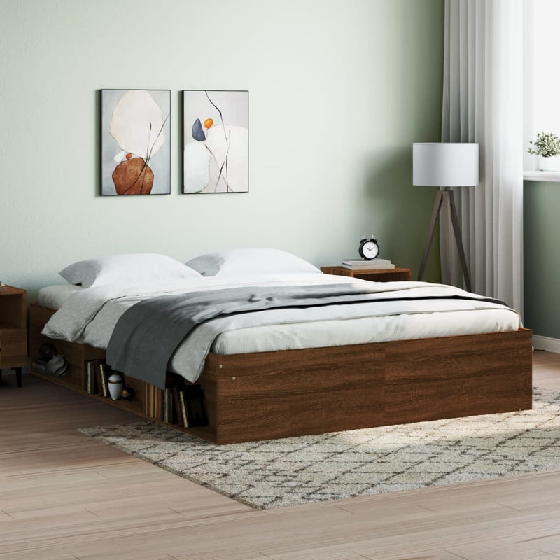 Bedframe bruineikenkleurig 150x200 cm King Size