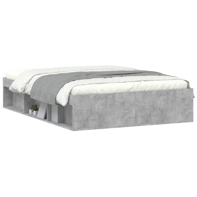 Bedframe betongrijs 135x190 cm Double