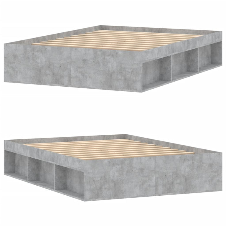 Bedframe betongrijs 135x190 cm Double