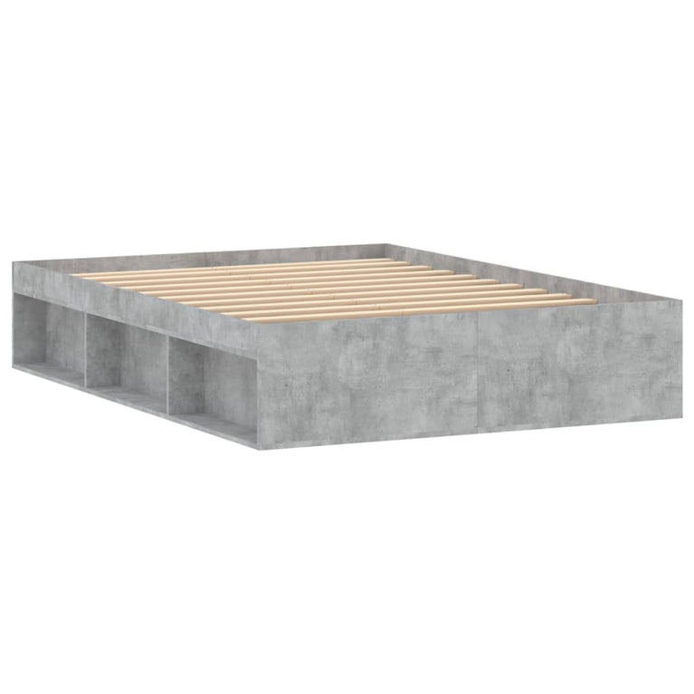 Bedframe betongrijs 135x190 cm Double