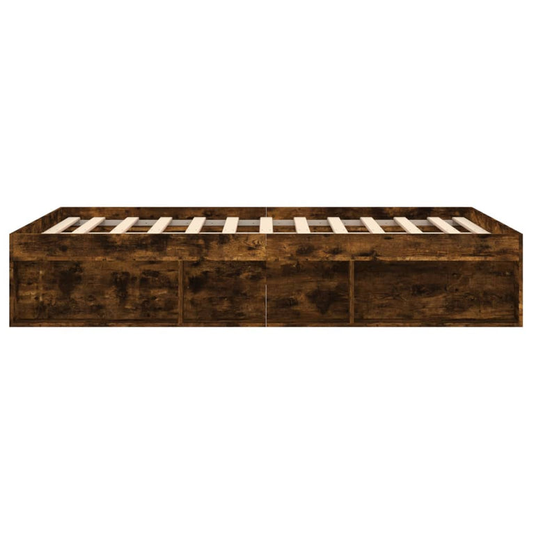 Bedframe gerookt eikenkleurig 135x190 cm Double