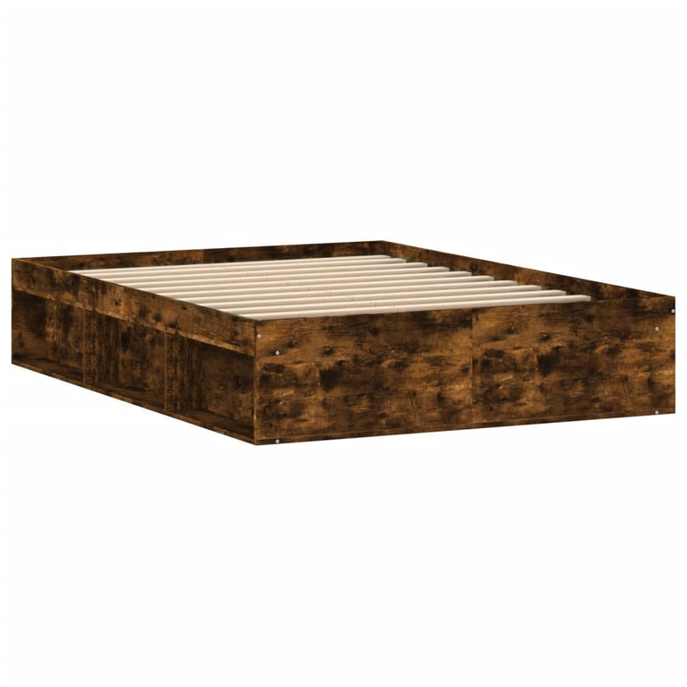 Bedframe gerookt eikenkleurig 135x190 cm Double