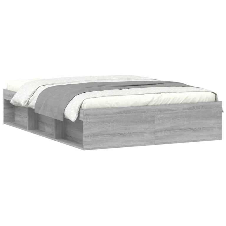 Bedframe grijs sonoma eikenkleurig 135x190 cm Double