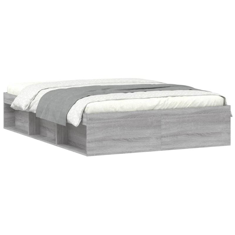 Bedframe grijs sonoma eikenkleurig 135x190 cm Double