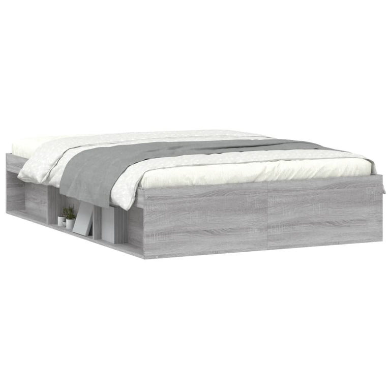 Bedframe grijs sonoma eikenkleurig 135x190 cm Double