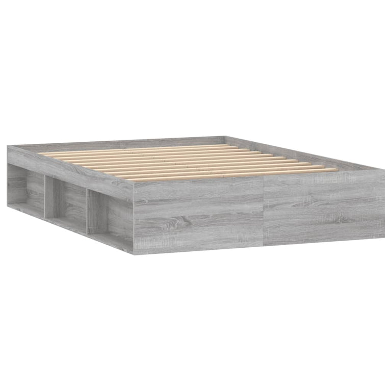 Bedframe grijs sonoma eikenkleurig 135x190 cm Double