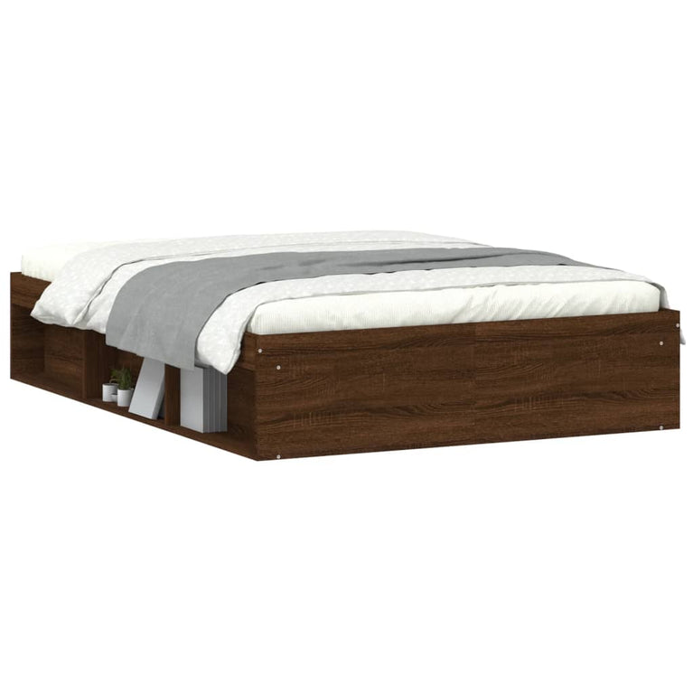 Bedframe bruineikenkleurig 135x190 cm Double