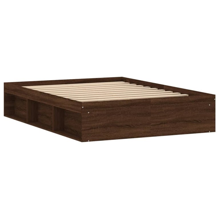 Bedframe bruineikenkleurig 135x190 cm Double