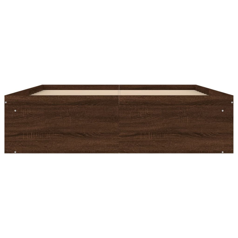 Bedframe bruineikenkleurig 135x190 cm Double