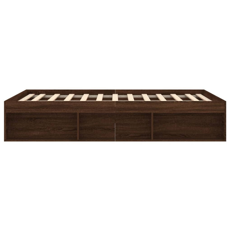 Bedframe bruineikenkleurig 135x190 cm Double