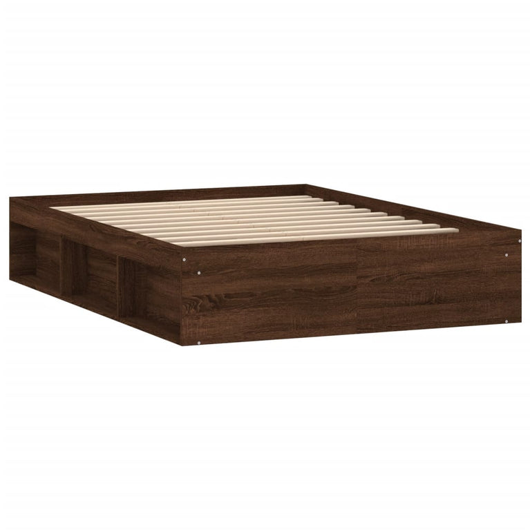 Bedframe bruineikenkleurig 135x190 cm Double