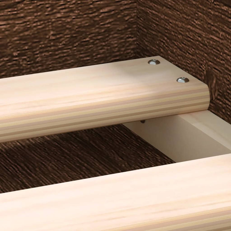 Bedframe bruineikenkleurig 135x190 cm Double