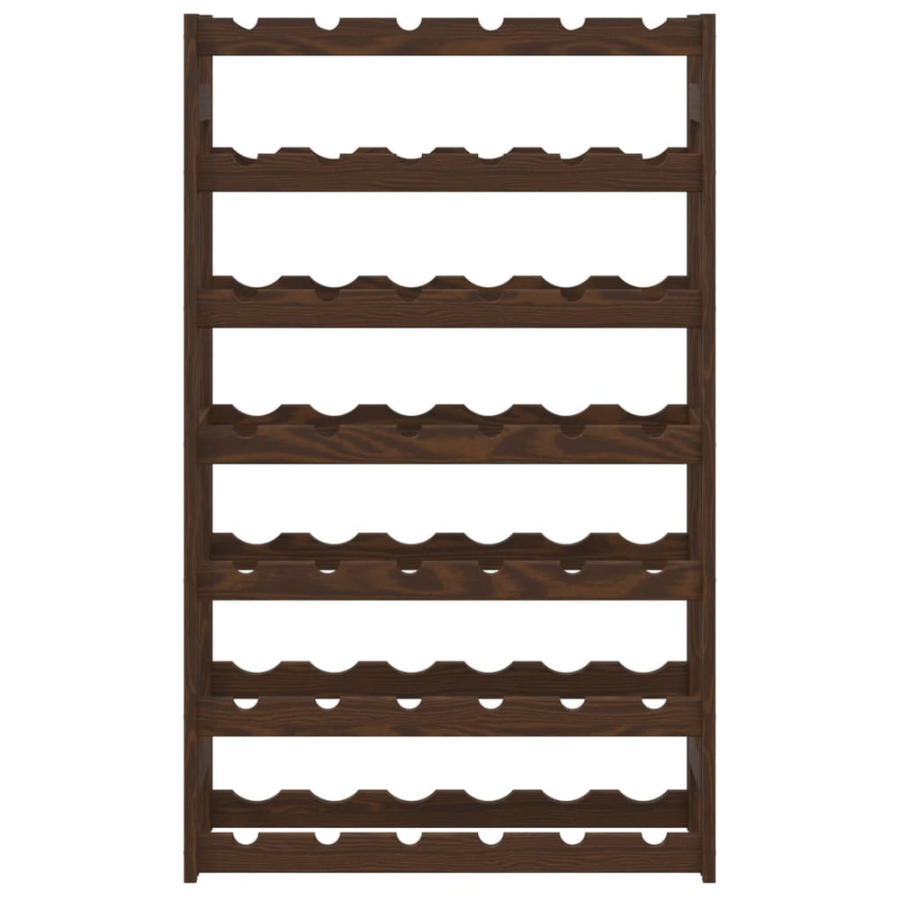 Wijnrek voor 42 flessen massief grenenhout bruin MeubelReus