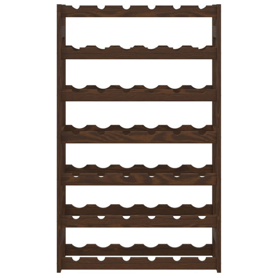 Wijnrek voor 42 flessen massief grenenhout bruin MeubelReus