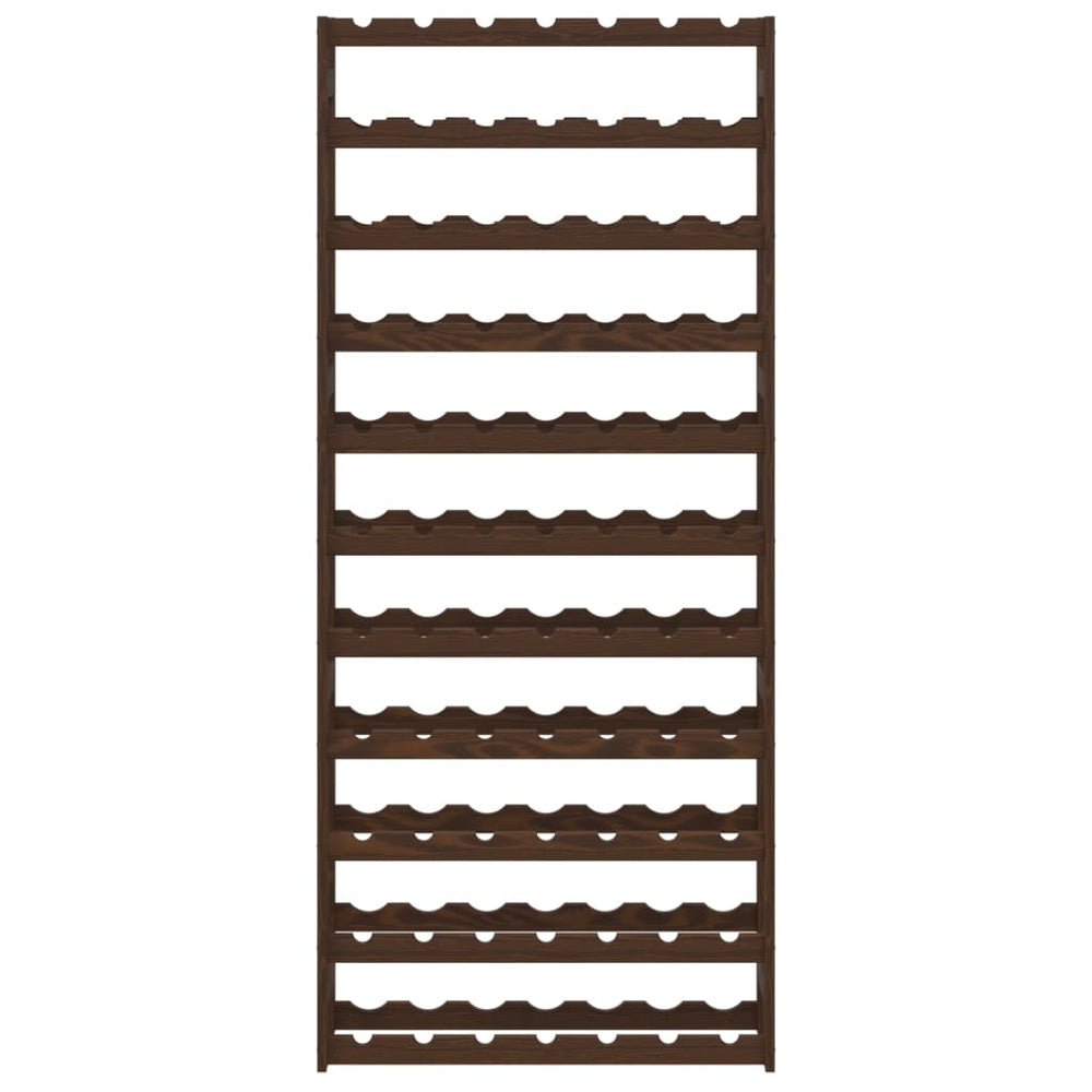 Wijnrek voor 77 flessen massief grenenhout bruin MeubelReus