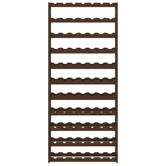 Wijnrek voor 77 flessen massief grenenhout bruin MeubelReus