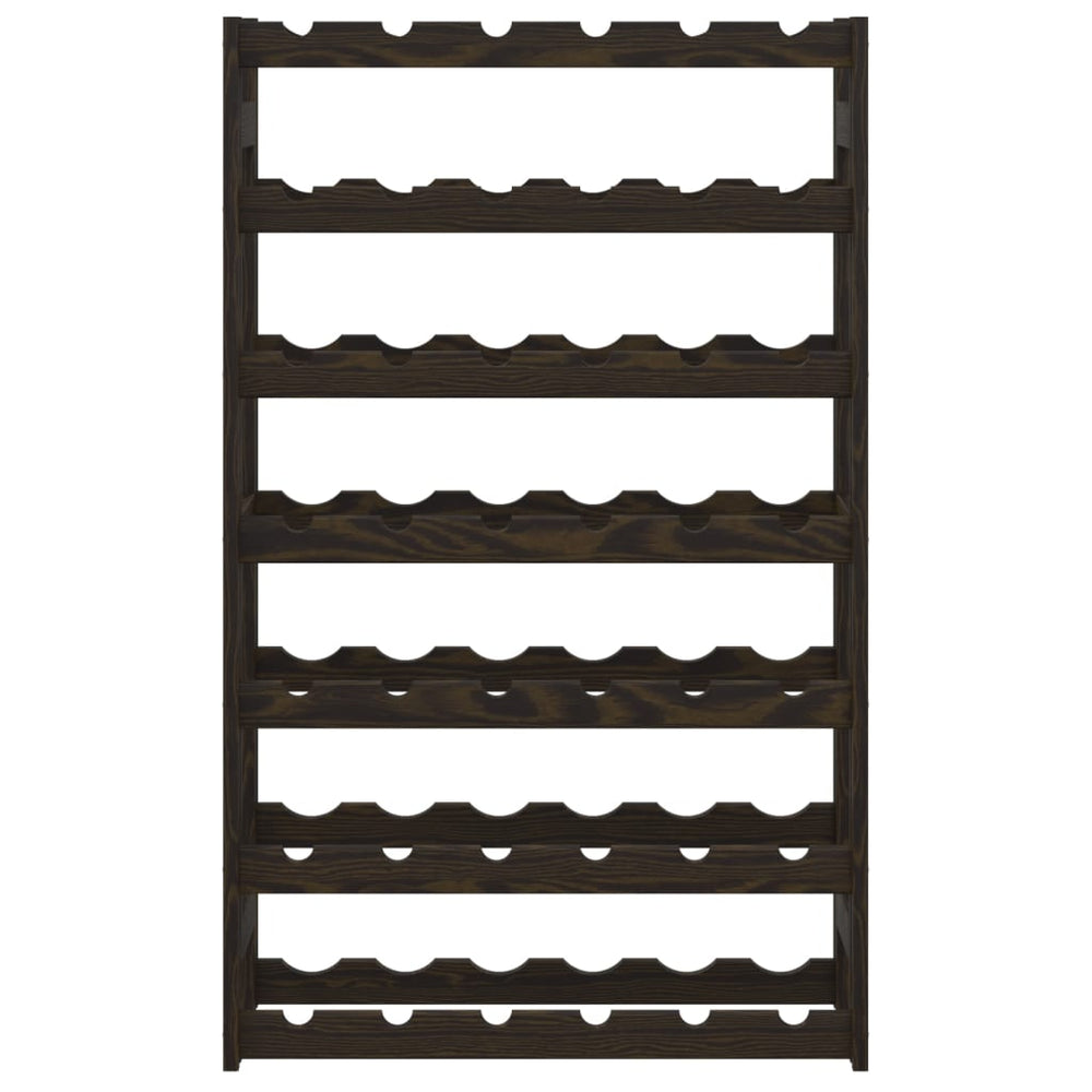 Wijnrek voor 42 flessen massief grenenhout zwart MeubelReus