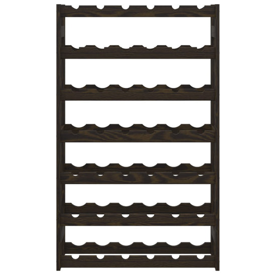 Wijnrek voor 42 flessen massief grenenhout zwart MeubelReus