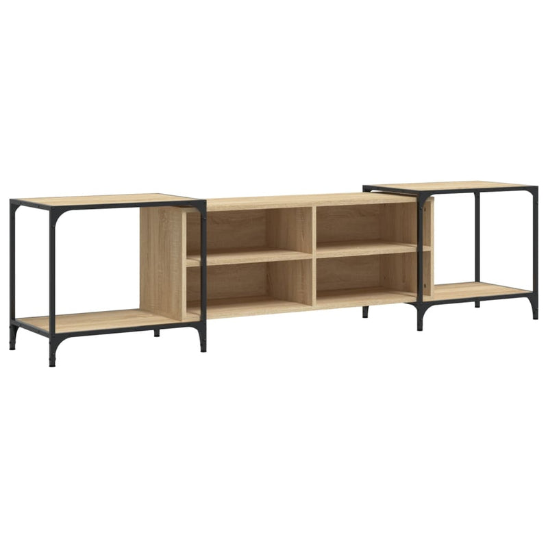 Tv-meubel 203x37x50 cm bewerkt hout sonoma eikenkleurig