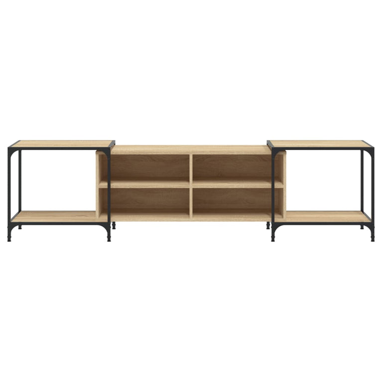 Tv-meubel 203x37x50 cm bewerkt hout sonoma eikenkleurig