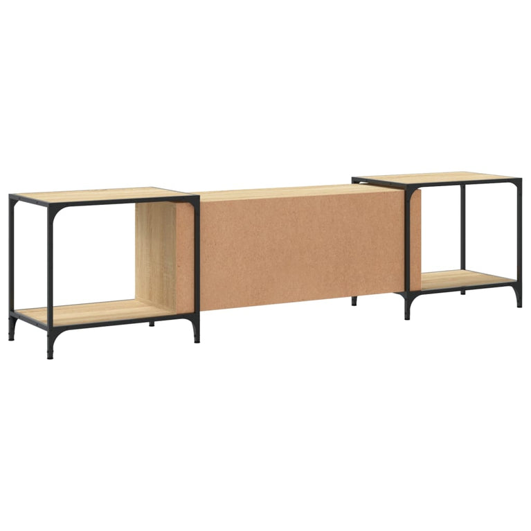 Tv-meubel 203x37x50 cm bewerkt hout sonoma eikenkleurig