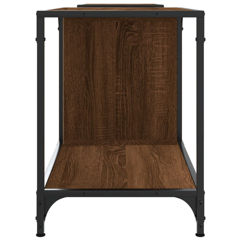 Tv-meubel 203x37x50 cm bewerkt hout bruineikenkleurig