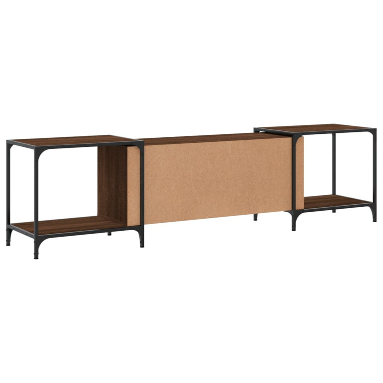 Tv-meubel 203x37x50 cm bewerkt hout bruineikenkleurig