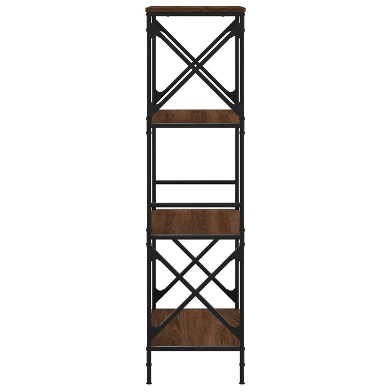 Boekenkast 4-laags 59x35x132 cm bewerkt hout bruineikenkleurig