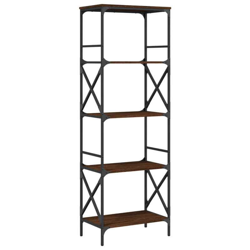 Boekenkast 5-laags 59x35x171 cm bewerkt hout bruineikenkleurig