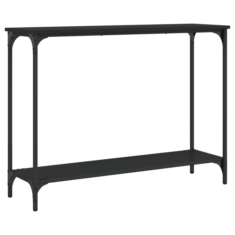 Wandtafel 101x30,5x75 cm bewerkt hout zwart MeubelReus