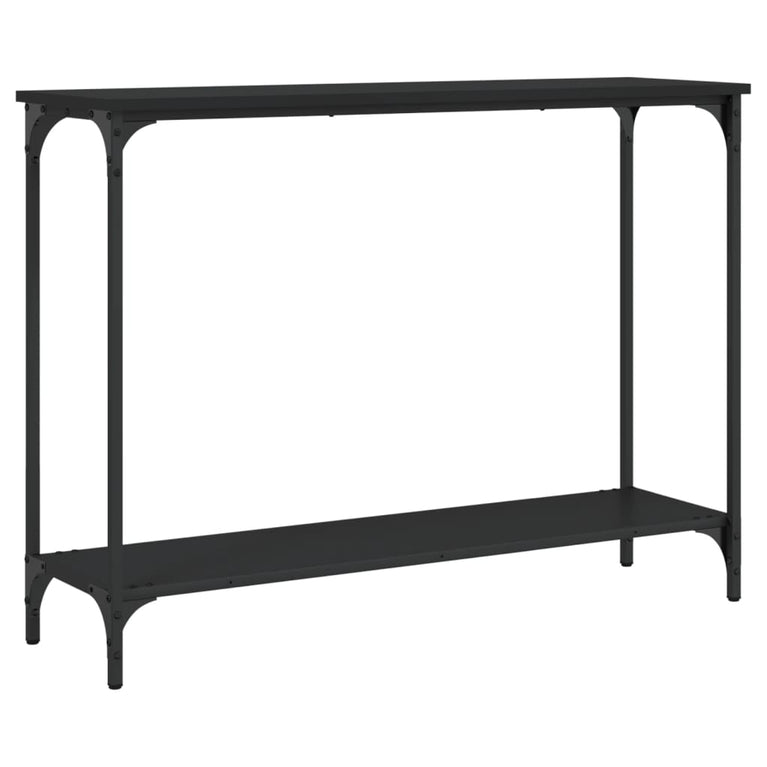 Wandtafel 101x30,5x75 cm bewerkt hout zwart MeubelReus