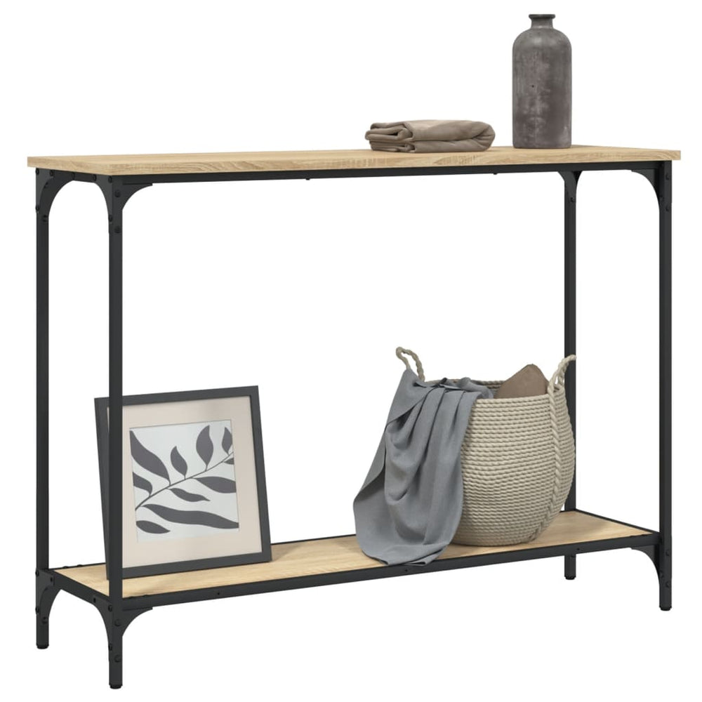 Wandtafel 101x30,5x75 cm bewerkt hout sonoma eikenkleurig MeubelReus
