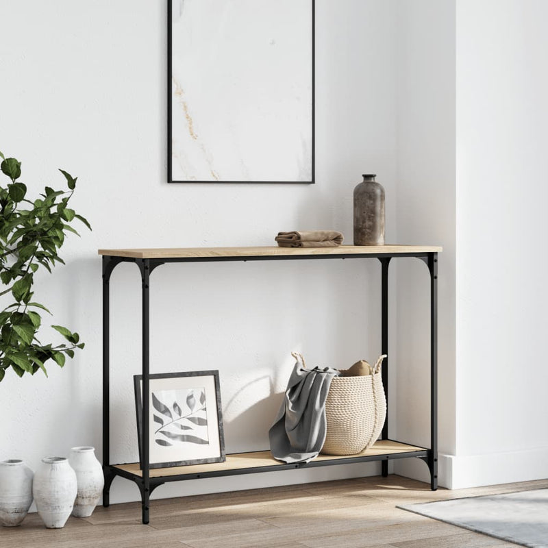 Wandtafel 101x30,5x75 cm bewerkt hout sonoma eikenkleurig MeubelReus
