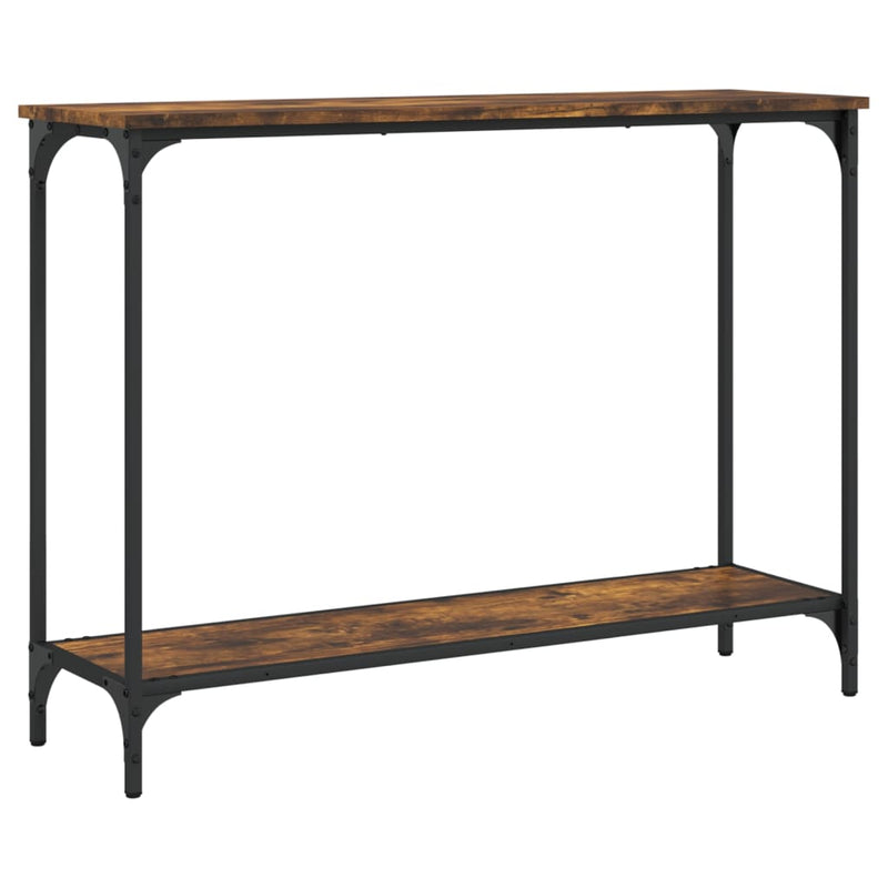 Wandtafel 101x30,5x75 cm bewerkt hout gerookt eikenkleurig MeubelReus