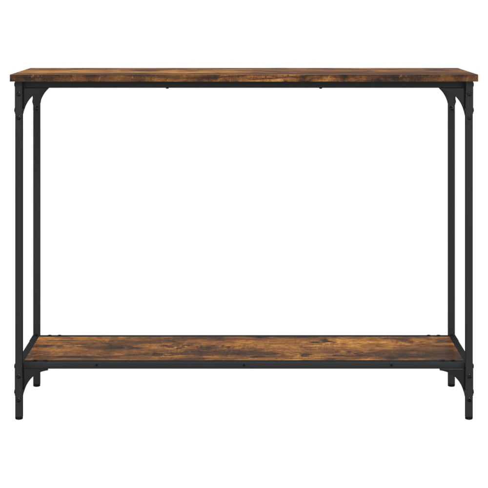 Wandtafel 101x30,5x75 cm bewerkt hout gerookt eikenkleurig MeubelReus