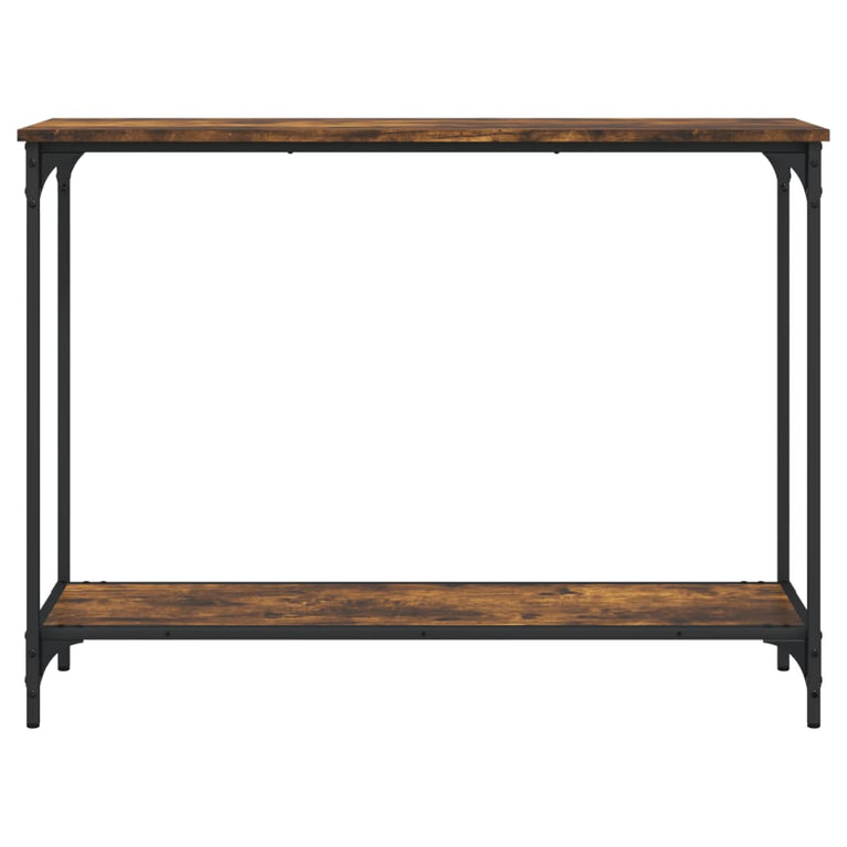 Wandtafel 101x30,5x75 cm bewerkt hout gerookt eikenkleurig MeubelReus