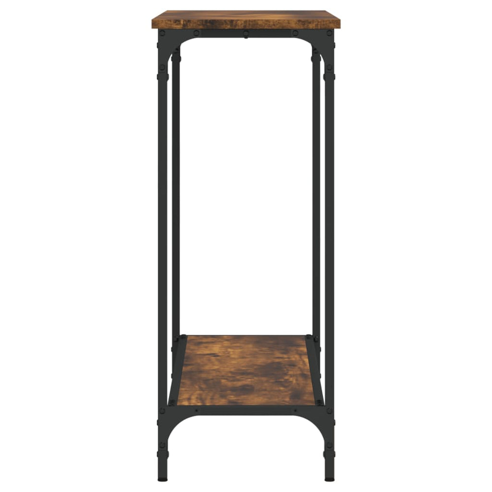 Wandtafel 101x30,5x75 cm bewerkt hout gerookt eikenkleurig MeubelReus
