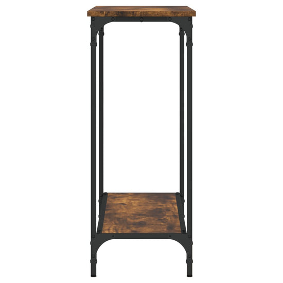 Wandtafel 101x30,5x75 cm bewerkt hout gerookt eikenkleurig MeubelReus